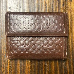Vintage Coach Brown Leather Wallet